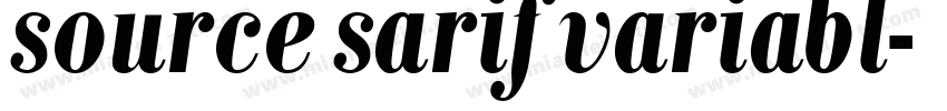 source sarif variabl字体转换